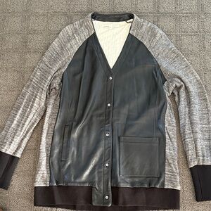 Burning Torch leather/fabric jacket